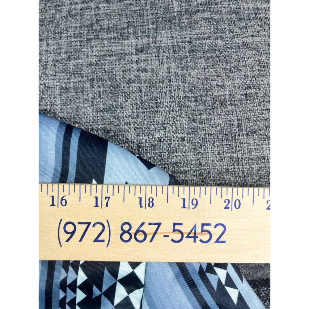 Crazy Train Womens Blue Grey Geometric Southwestern Open Front Blazer Large - Picture 10 of 10